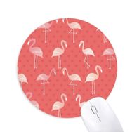 Dıythinker Flamingo Desenli Pembe Renk Baskılı Yuvarlak Kaymaz Kauçuk Mouse Pad