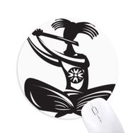 Dıythinker Flute Celebrate Silhouette Meksika Meksika Baskılı Yuvarlak Kaymaz Kauçuk Mouse Pad