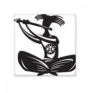 Dıythinker Flute Celebrate Silhouette Meksika Seramik Bisque Fayans 10x10 cm Seramik Karo