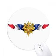 Dıythinker Fransa Bayrağı Ulusal Amblem Baskılı Yuvarlak Kaymaz Kauçuk Mouse Pad
