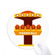 Dıythinker Free Fall Eğlence Parkı Renkli İllüstrasyon Baskılı Yuvarlak Kaymaz Kauçuk Mouse Pad