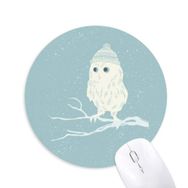 Dıythinker Freehand Sketch Owl Head Baskılı Yuvarlak Kaymaz Kauçuk Mouse Pad