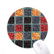 Dıythinker Fresh Berry Meyve Resim Doğa Fotoğraf Baskılı Yuvarlak Kaymaz Kauçuk Mouse Pad