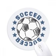 Dıythinker Futbol Spor Çizim Baskılı Yuvarlak Kaymaz Kauçuk Mouse Pad