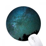 Dıythinker Galaxy Dark Stars Bulutlar Baskılı Yuvarlak Kaymaz Kauçuk Mouse Pad