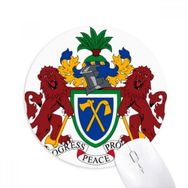 Dıythinker Gambiya Afrika Ulusal Amblem Baskılı Yuvarlak Kaymaz Kauçuk Mouse Pad