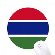 Dıythinker Gambiya Ulusal Bayrağı Afrika Ülke Baskılı Yuvarlak Kaymaz Kauçuk Mouse Pad