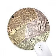 Dıythinker Gazete Damar Desenli Arka Plan Baskılı Yuvarlak Kaymaz Kauçuk Mouse Pad