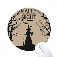 Dıythinker Gece Hayalet Korku Cadılar Bayramı Balkabağı Baskılı Yuvarlak Kaymaz Kauçuk Mouse Pad