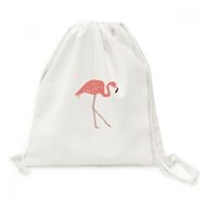 Dıythinker Gehen Flamingo Desenli Pembe Tuval Sırt Çantası