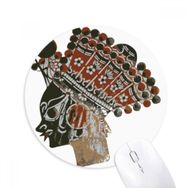 Dıythinker Geleneksel Gölge Azınlık Portre Baskılı Yuvarlak Kaymaz Kauçuk Mouse Pad