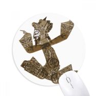 Dıythinker Geleneksel Gölgeu Dekoratif Boyama Baskılı Yuvarlak Kaymaz Kauçuk Mouse Pad