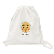 Dıythinker Geleneksel Japon Komik Adam Maskesi Kanvas İpli Sırt Çantası