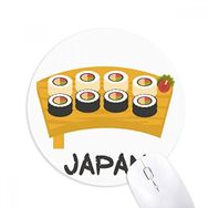 Dıythinker Geleneksel Japon Sushi seti Baskılı Yuvarlak Kaymaz Kauçuk Mouse Pad