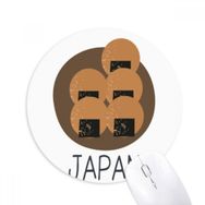 Dıythinker Geleneksel Japon Yerel Atıştırmalık Baskılı Yuvarlak Kaymaz Kauçuk Mouse Pad