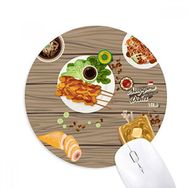 Dıythinker Geleneksel Singapur Crusine Baskılı Yuvarlak Kaymaz Kauçuk Mouse Pad