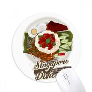 Dıythinker Geleneksel Singapur Nasi Lemak Baskılı Yuvarlak Kaymaz Kauçuk Mouse Pad