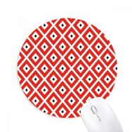Dıythinker Geometri Kırmızı Siyah Desen Japon Baskılı Yuvarlak Kaymaz Kauçuk Mouse Pad