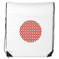 Dıythinker Geometri Kırmızı Siyah Desen Japon Sırt Çantası