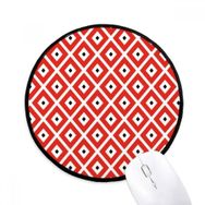 Dıythinker Geometri Kırmızı Siyah Desen Japonya Yuvarlak Kaymaz Mouse Pad