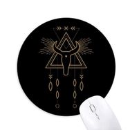 Dıythinker Geometri Uzaylı Sembolü Totem Desenli Baskılı Yuvarlak Kaymaz Kauçuk Mouse Pad