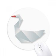 Dıythinker Geometrik Soyut Kaz Origami Desenli Baskılı Yuvarlak Kaymaz Kauçuk Mouse Pad