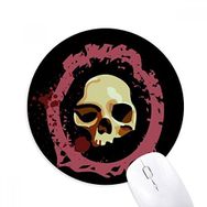 Dıythinker Gerçekçi Baskılı Yuvarlak Kafatası Cadılar Bayramı Baskılı Yuvarlak Kaymaz Kauçuk Mouse Pad