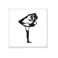 Dıythinker Germe Yoga Kız Sağlıklı Spor Silüeti 10x10 cm Seramik Karo