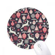 Dıythinker Geyik Noel Ağacısi Baskılı Yuvarlak Kaymaz Kauçuk Mouse Pad