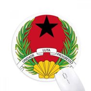 Dıythinker Gine Bissau Ulusal Amblem Baskılı Yuvarlak Kaymaz Kauçuk Mouse Pad