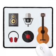 Dıythinker Gitar Kulaklık CD Mikrofon Müzik Deseni Kaymaz Siyah Başlıklı Kenarlar
