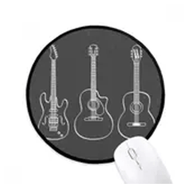Dıythinker Gitar Müzik Aletleri kombinasyonu Gitar Yuvarlak Kaymaz Mouse Pad