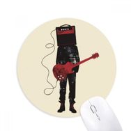 Dıythinker Gitar Müzik Enstrümanları Çılgın Adam Baskılı Yuvarlak Kaymaz Kauçuk Mouse Pad