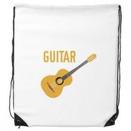 Dıythinker Gitar Müzik İllüstrasyonu Mavi Desen İpli Sırt Çantası