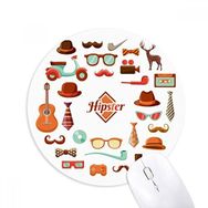 Dıythinker Gitar Müzik Taze Yiyecek Bardakları Baskılı Yuvarlak Kaymaz Kauçuk Mouse Pad