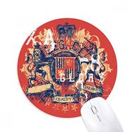Dıythinker Giysi Taç Aslan Tek Boynuzlu At Kırmızı Mavi Baskılı Yuvarlak Kaymaz Kauçuk Mouse Pad