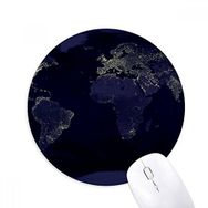 Dıythinker Gizem Uzay Gezegen Dünya Anten Haritası Baskılı Yuvarlak Kaymaz Kauçuk Mouse Pad