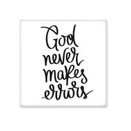 Dıythinker God Never Makes Errors Alıntı 15x15 cm Seramik Karo