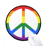 Dıythinker Gökkuşağı Gay Lezbiyen Anti savaş LGBT Yuvarlak Kaymaz Mouse Pad