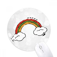 Dıythinker Gökkuşağı Hava Rüzgar İllüstrasyon Desen Baskılı Yuvarlak Kaymaz Kauçuk Mouse Pad