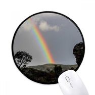 Dıythinker Gökkuşağı Ormancılık Bilim Doğa Manzarası Yuvarlak Kaymaz Mouse Pad