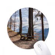 Dıythinker Gökyüzü Bankı Orman Bilim Doğa Manzarası Baskılı Yuvarlak Kaymaz Kauçuk Mouse Pad