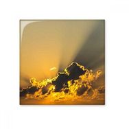 Dıythinker Gökyüzü Güneş Işığı Koyu Turuncu Bulutlar Seramik 10x10 cm Seramik Karo