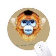 Dıythinker Golden Snub-burunlu Maymun Hayvan Baskılı Yuvarlak Kaymaz Kauçuk Mouse Pad