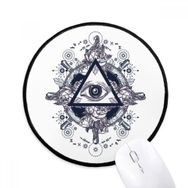 Dıythinker Göz Çiçek Üçgen Sanat Desen Yuvarlak Kaymaz Mouse Pad