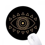 Dıythinker Göz Totem Geometri Desenli Baskılı Yuvarlak Kaymaz Kauçuk Mouse Pad