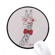 Dıythinker Gözlük Zürafa Yakışıklı Yuvarlak Kaymaz Mouse Pad
