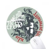 Dıythinker Graffiti Street Yeni Trend Tasarım Desen Baskılı Yuvarlak Kaymaz Kauçuk Mouse Pad