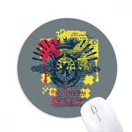 Dıythinker Grafiti Sokak Aslan Tacı Your Highness Baskılı Yuvarlak Kaymaz Kauçuk Mouse Pad