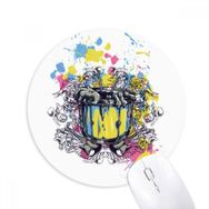 Dıythinker Grafiti Sokak Barrel Gitar Eller Desen Baskılı Yuvarlak Kaymaz Kauçuk Mouse Pad